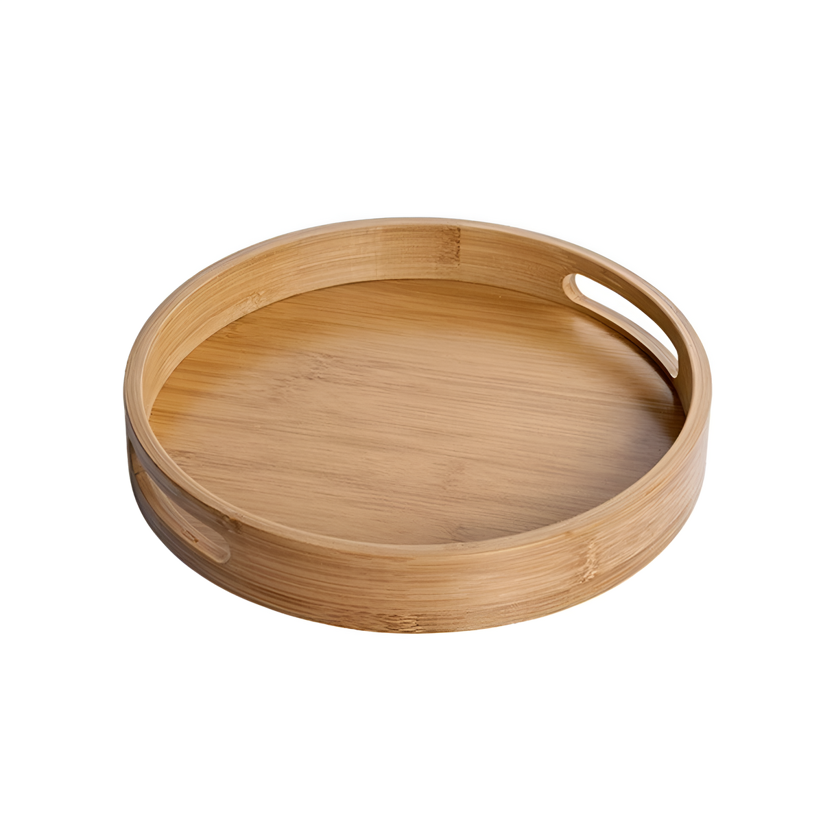 Bamboo Wood Round Serving Tray 4