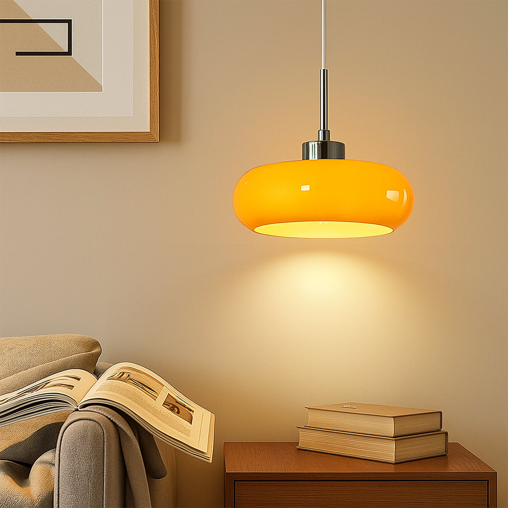 Mid-Century Kitchen Glass Pendant Light