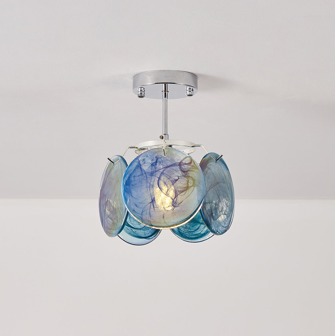 Boho Tinted Glass Ceiling Lamp