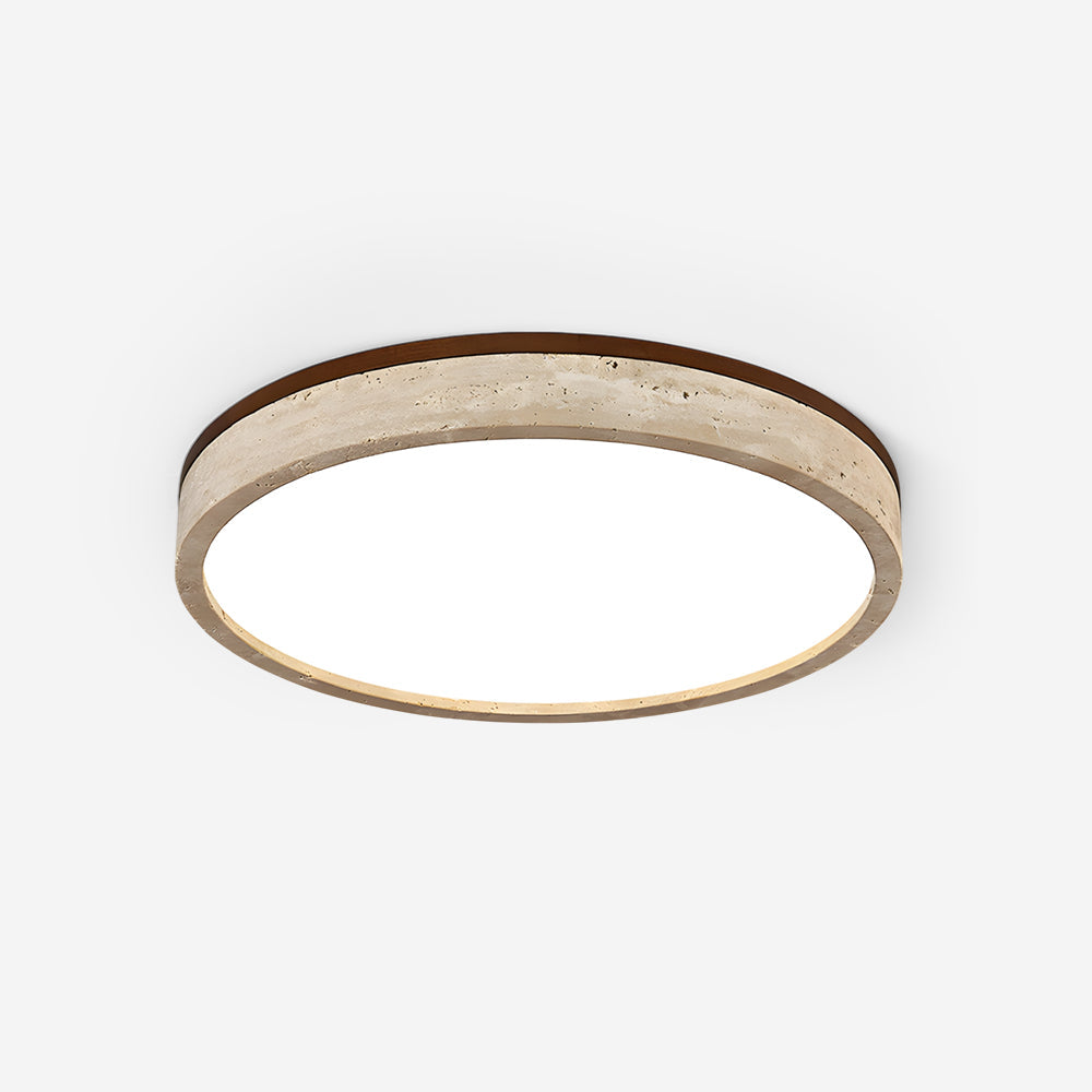 Organic Modern Travertine Ceiling Lamp