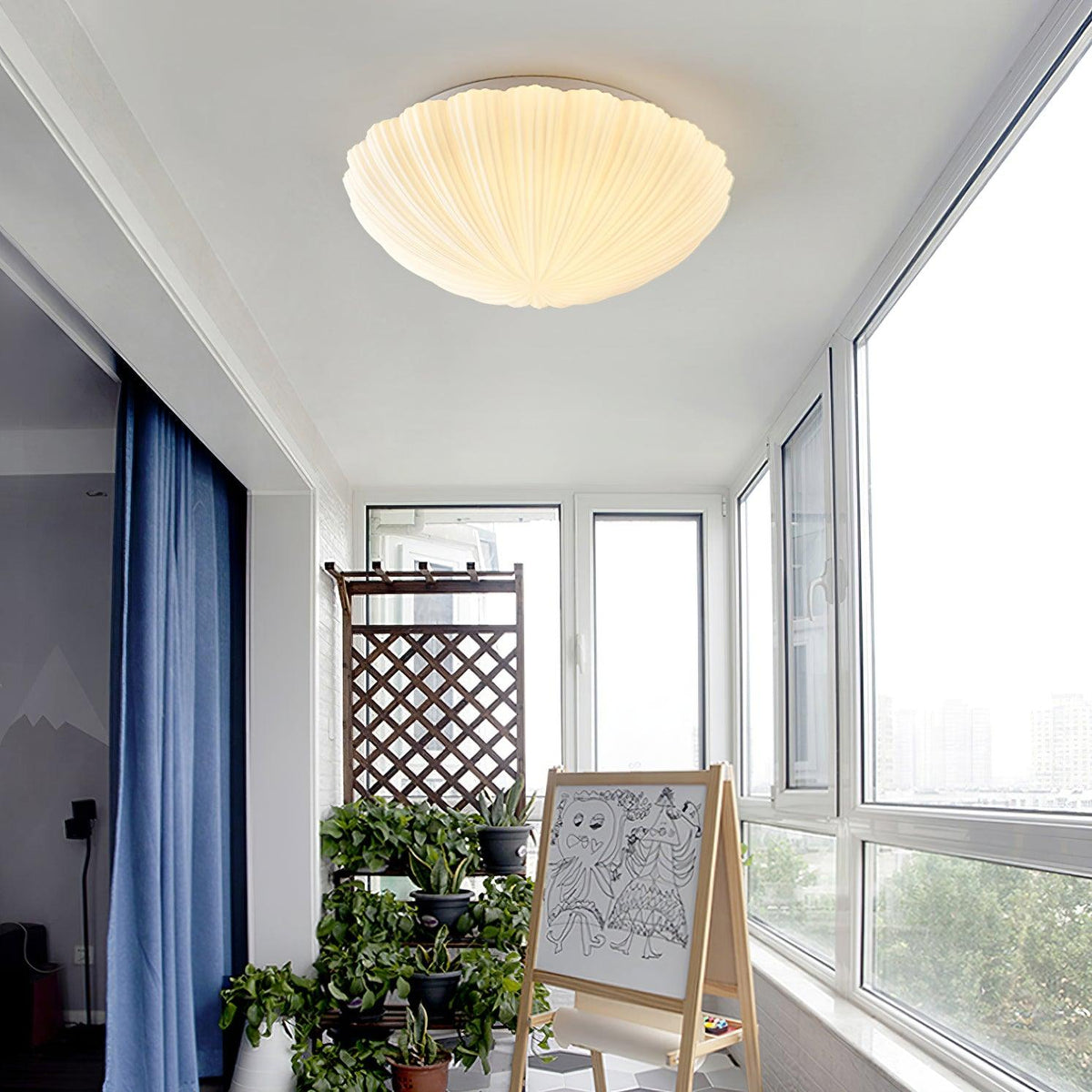 Coastal Seashell Ceiling Lamp