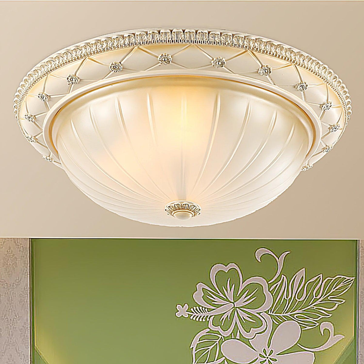 Vintage Resin Flush Mount Ceiling Light