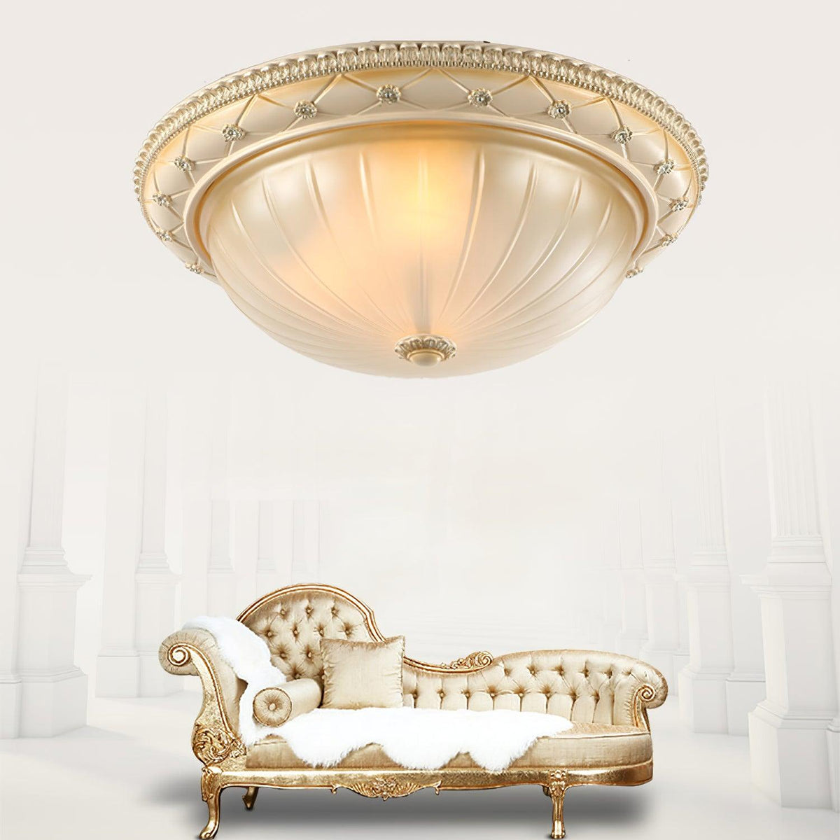 Vintage Resin Flush Mount Ceiling Light