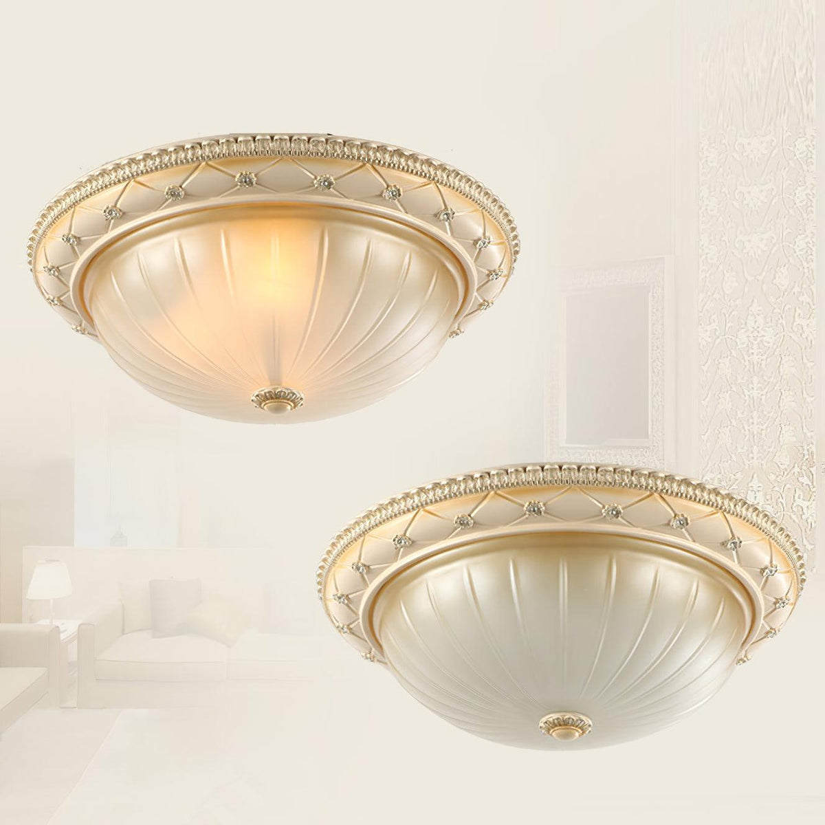 Vintage Resin Flush Mount Ceiling Light