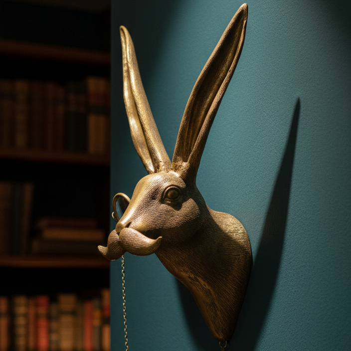 Rustic Resin Animal Head Wall Decor