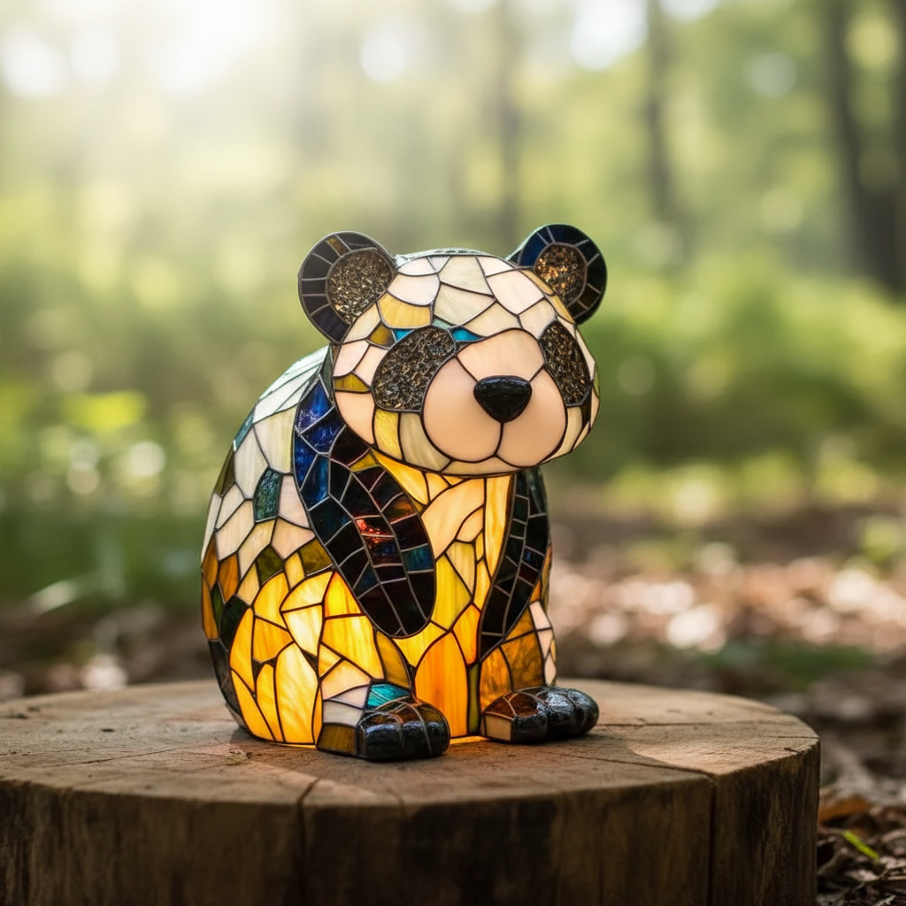 AnimalGlow Table Lamp | Stained-Glass Style Animal Design
