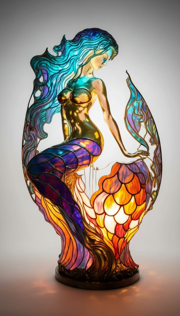 AnimalGlow Table Lamp | Stained-Glass Style Animal Design