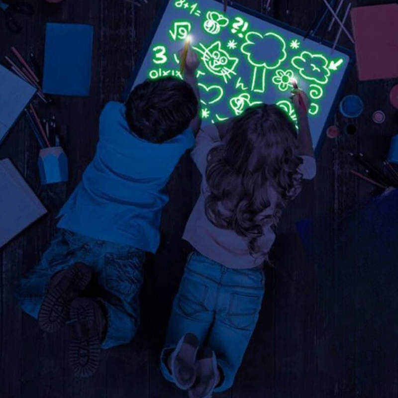 Kids LED Light-Up Glow Drawing Board