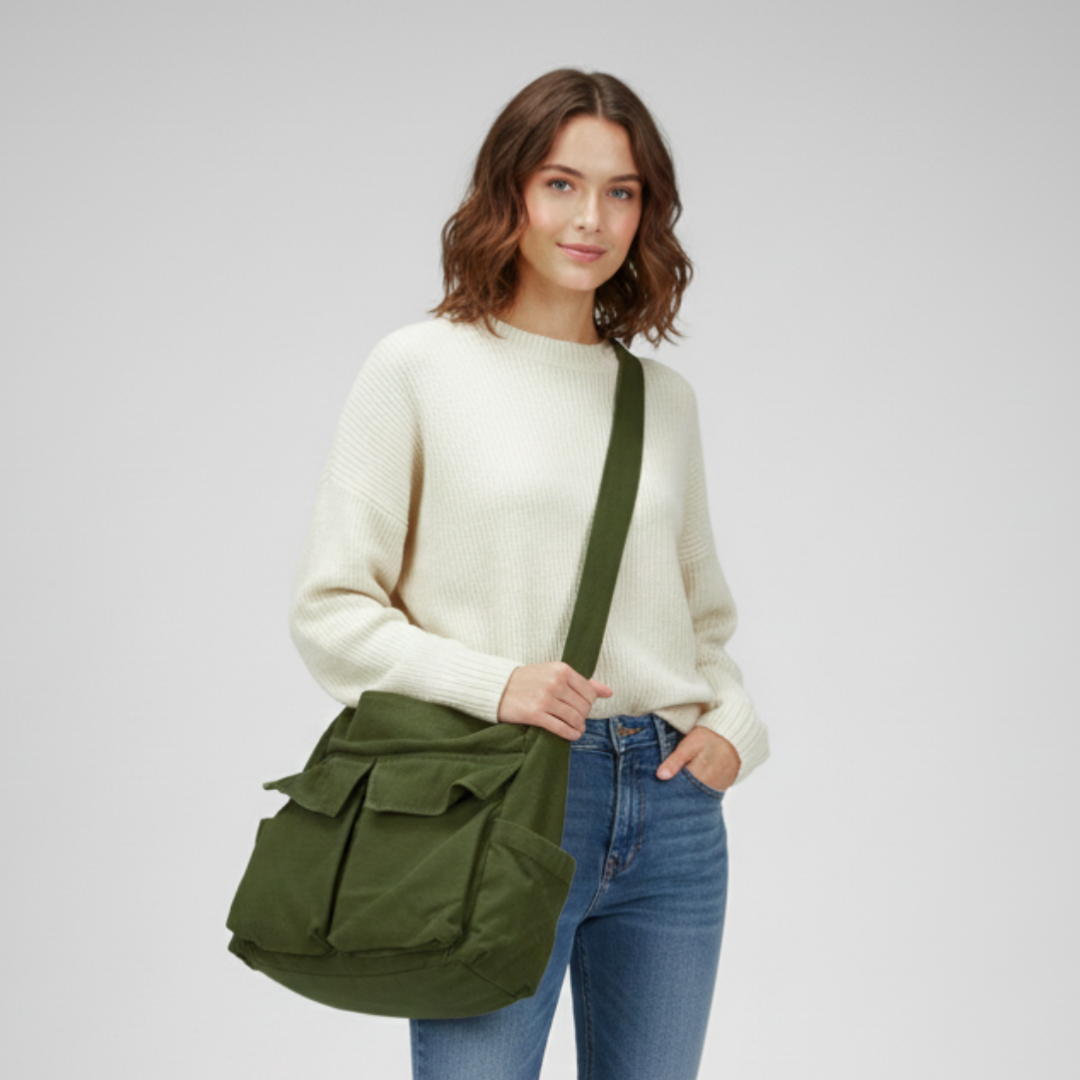 Canvas Messenger Shoulder Bag