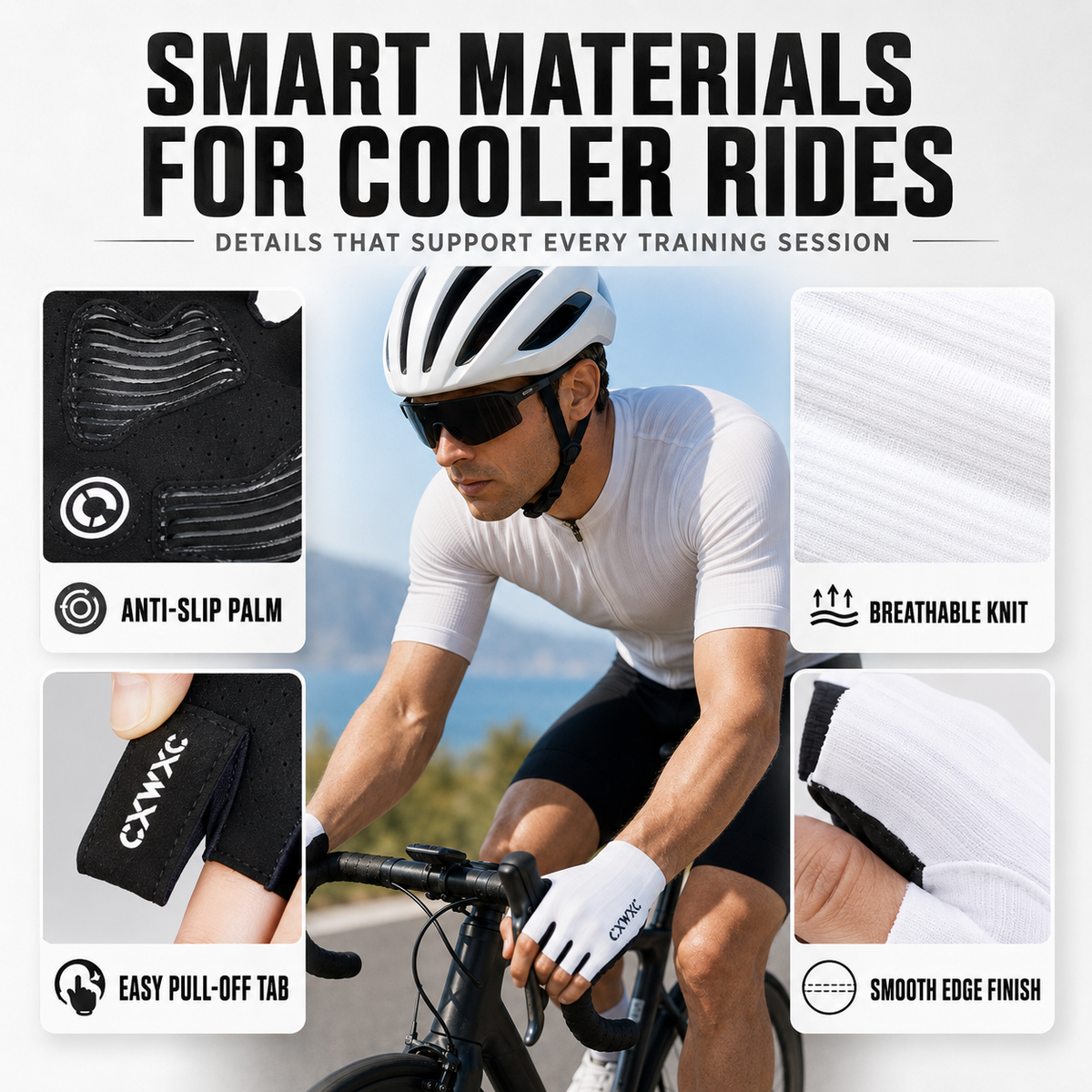 Breathable Half Finger Cycling Gloves