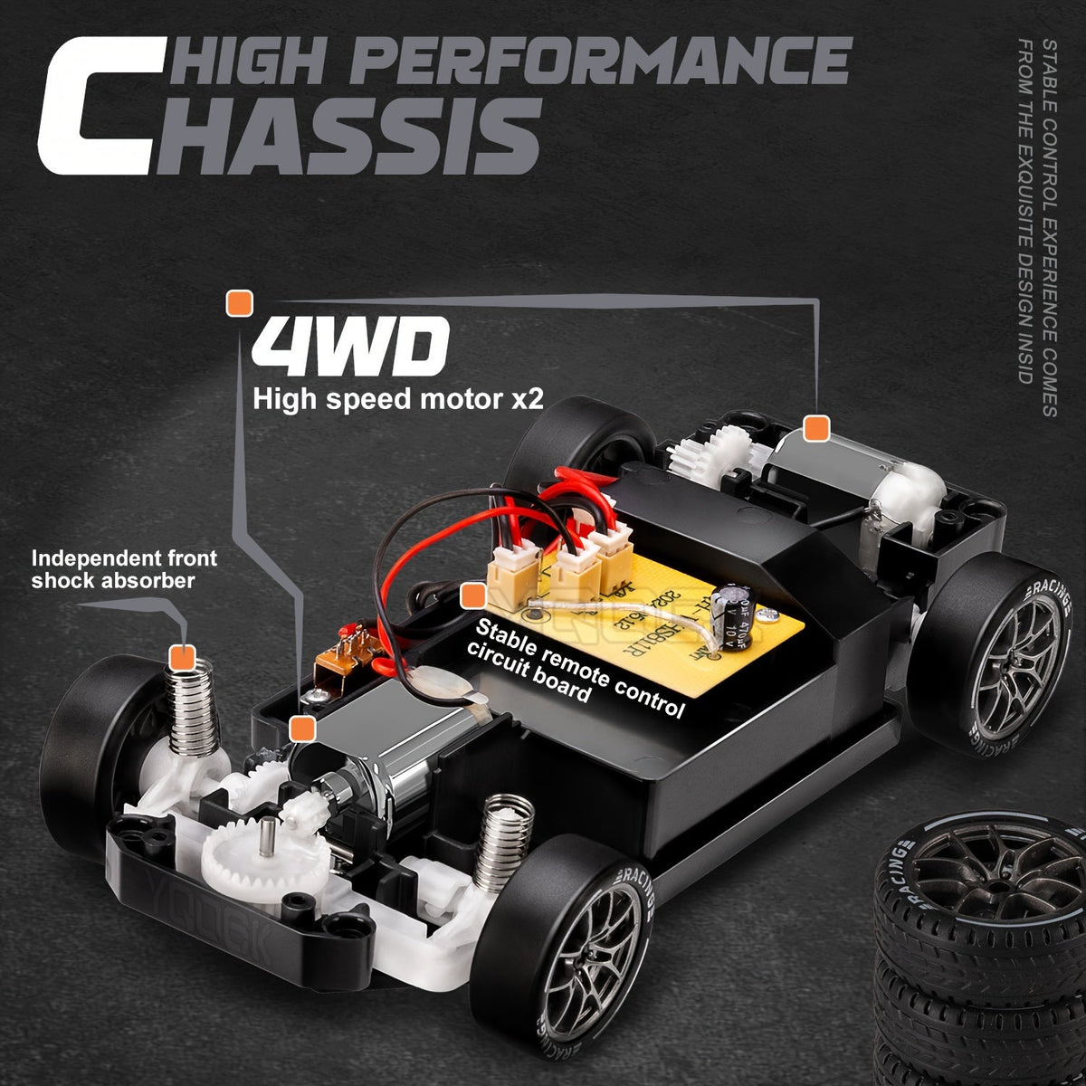 Kids Rechargeable Remote Control 4WD Drift Car