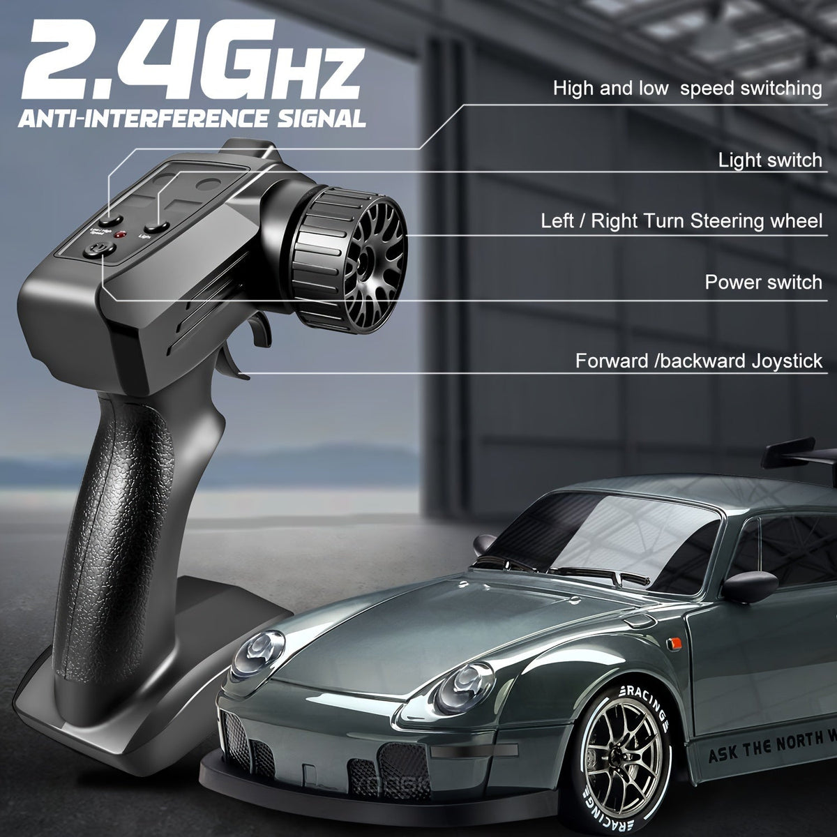 Kids Rechargeable Remote Control 4WD Drift Car