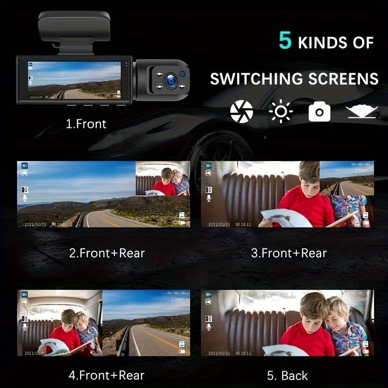 Dual Lens WiFi Dash Cam Night Vision