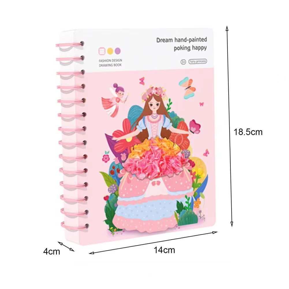 Kids Princess Fashion Design Drawing Activity Book