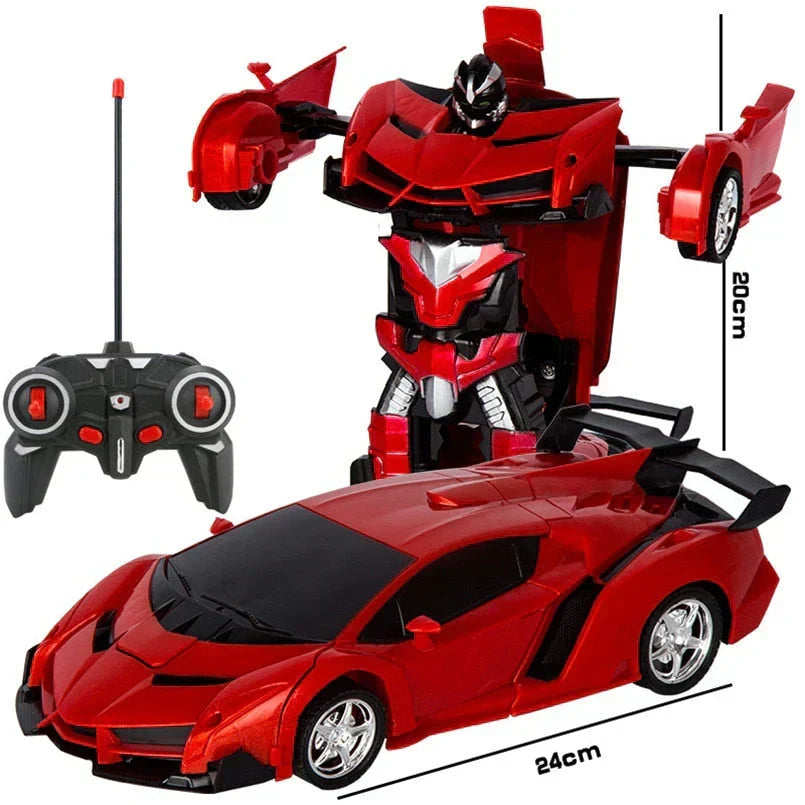 Kids Remote Control Transforming Robot Car Toy