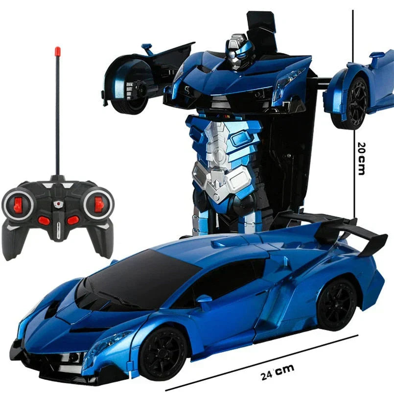 Kids Remote Control Transforming Robot Car Toy