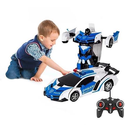 Kids Remote Control Transforming Robot Car Toy