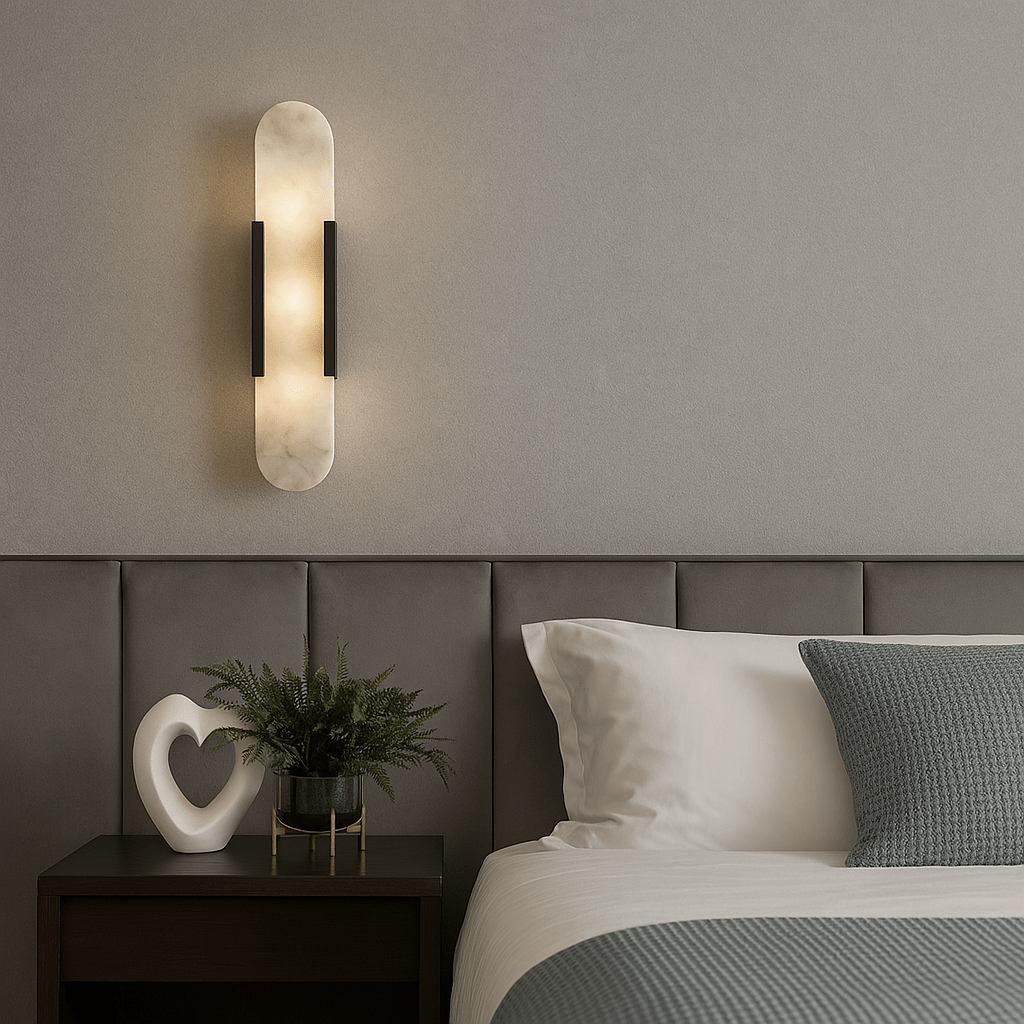 Modern Marble Brass Wall Sconce