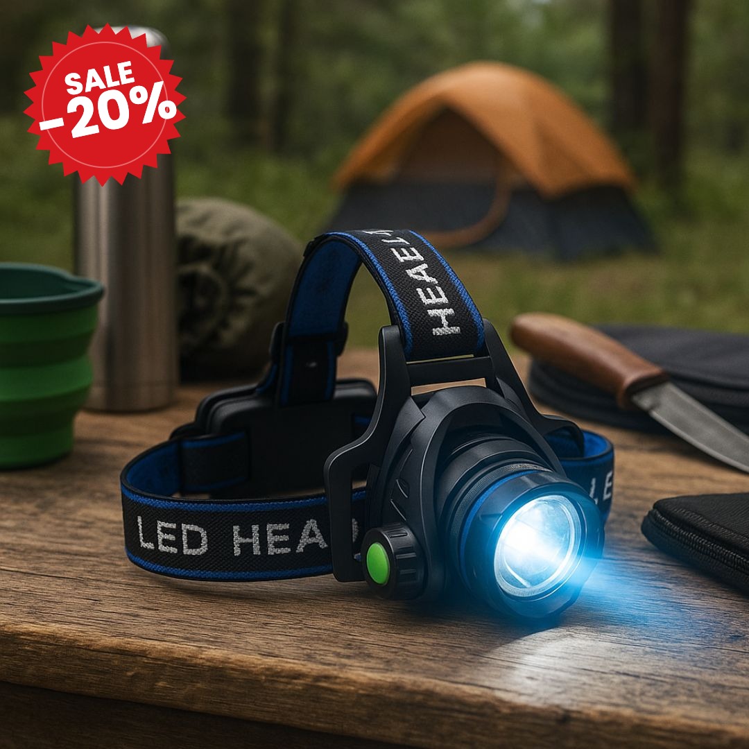 Waterproof Rechargeable LED Headlamp - SALE -20%