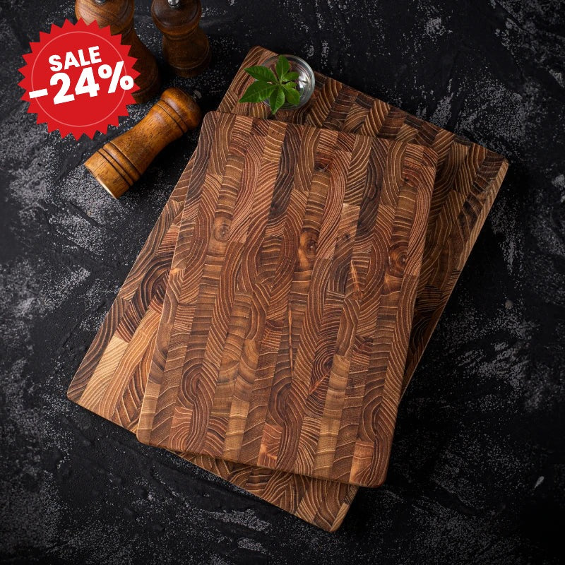 Wooden End Grain Chopping Block Cutting Board - SALE -24%