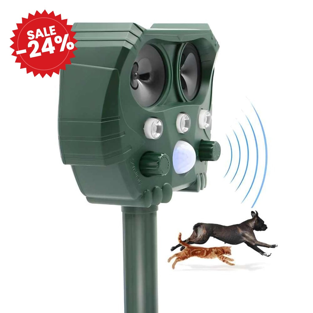 Ultrasonic Cat Dog Fox and Rat Repellent - SALE -24%