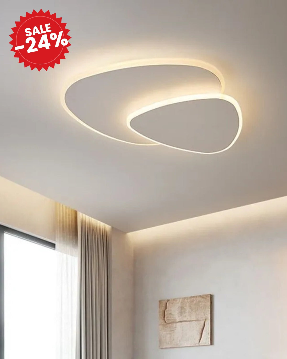 Japandi Flowing LED Ceiling Light - SALE -24%