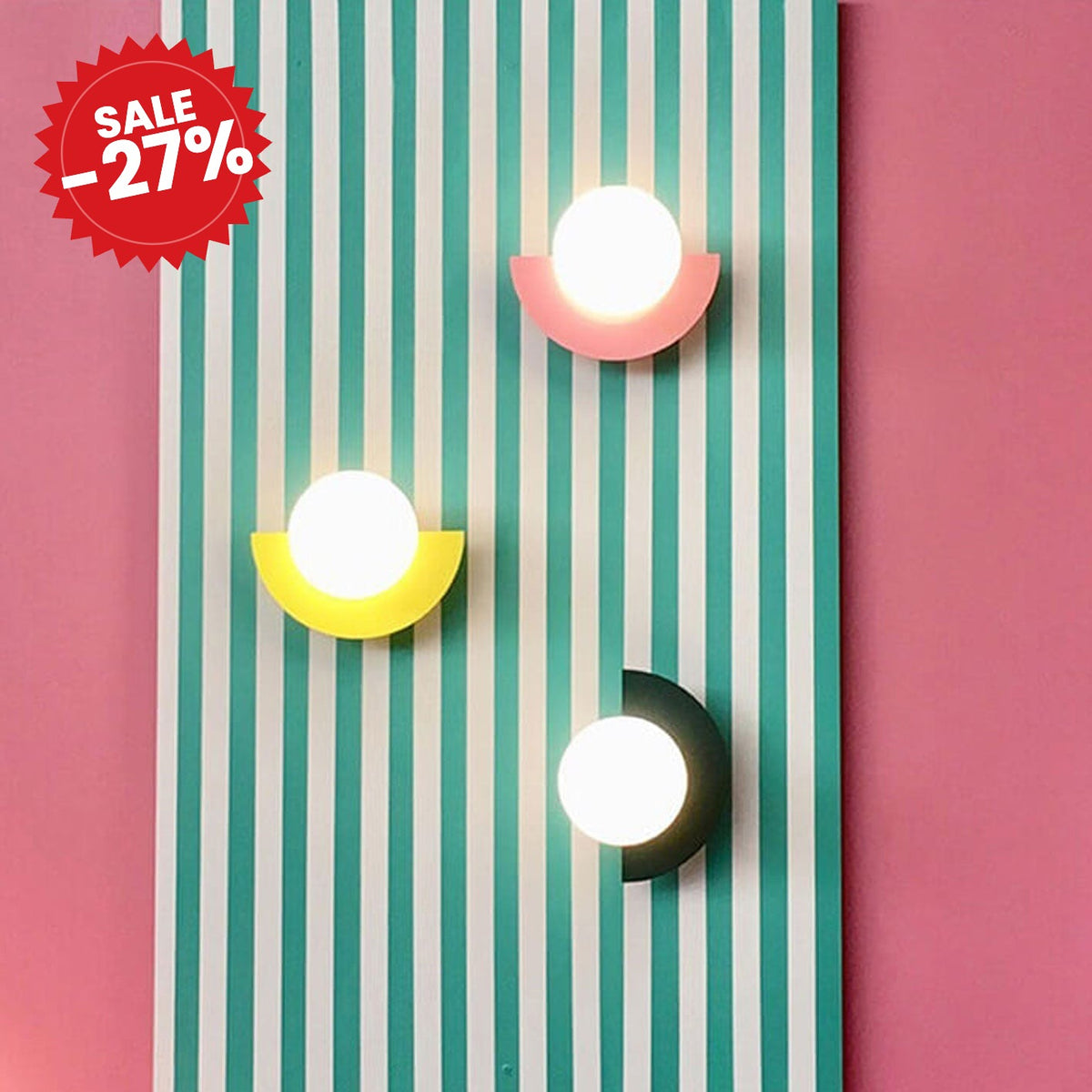 Modern Minimalist Glass Globe Wall Sconce - SALE -27%