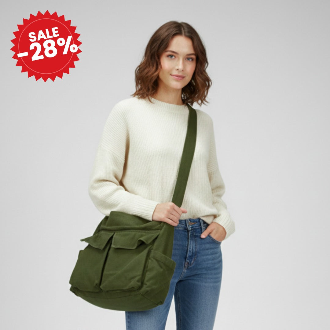 Canvas Messenger Shoulder Bag - SALE -28%