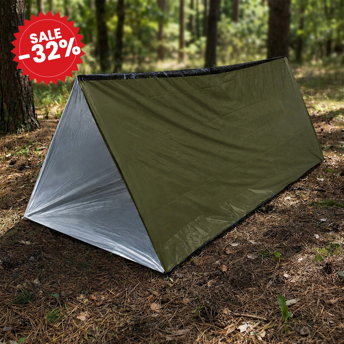Two Person Compact Thermal Emergency Tent - SALE -32%