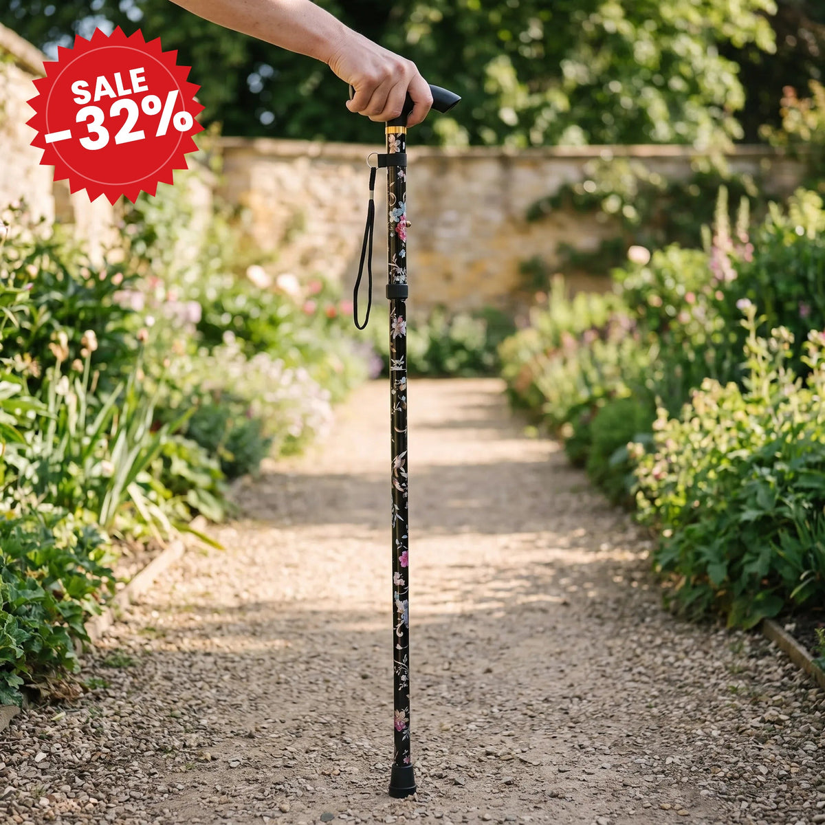 Adjustable Folding Walking Stick - SALE -32%