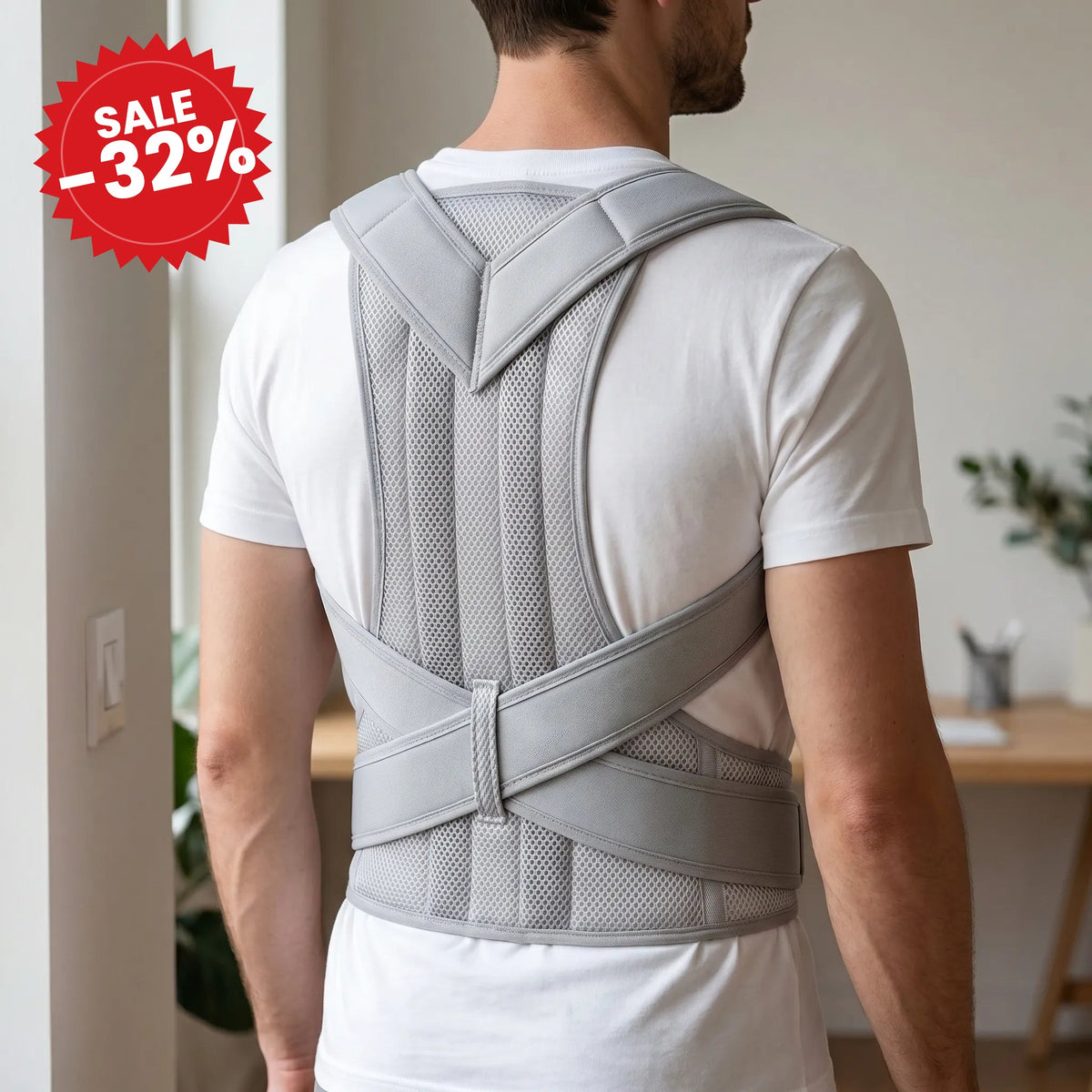 Breathable Mesh Back Brace - SALE -32%