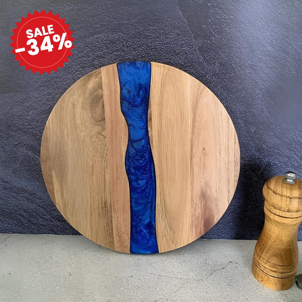 Artisan Epoxy Round Wood Chopping Board - SALE -34%