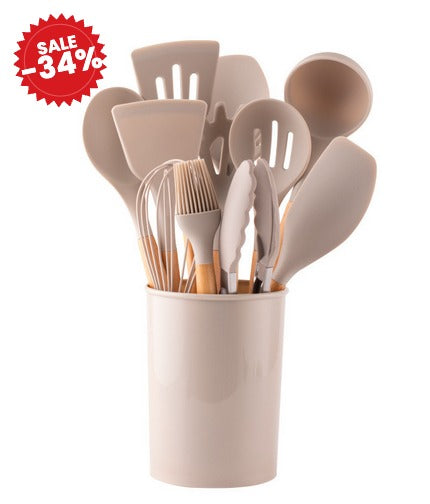 Silicone Cooking Utensils Set - SALE -34%