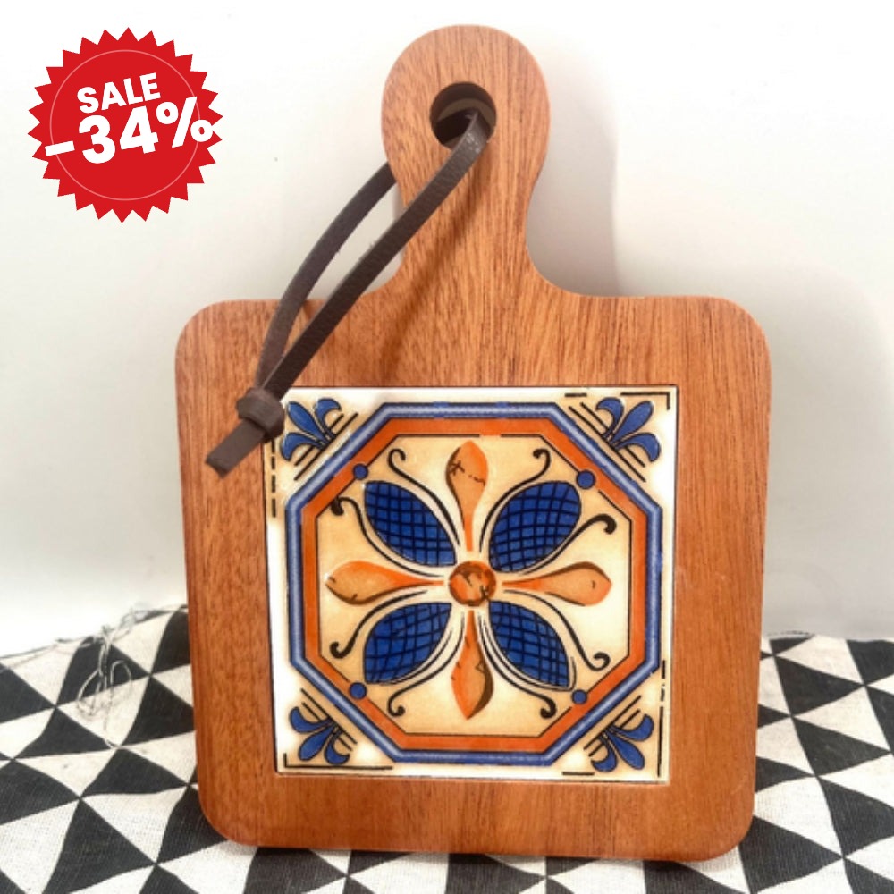 Moroccan Ebony Floral Wooden Trivets - SALE -34%
