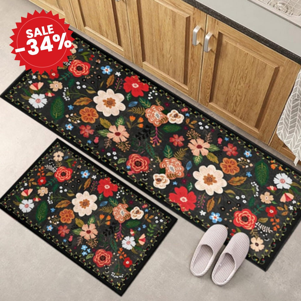 Meadow Boho Floral Kitchen Mat Set - SALE -34%