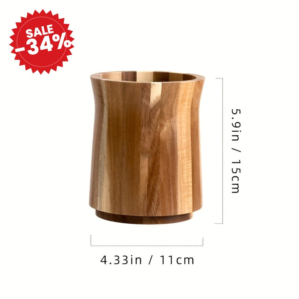 Elegant Acacia Wood Rotating Utensil Holder - SALE -34%