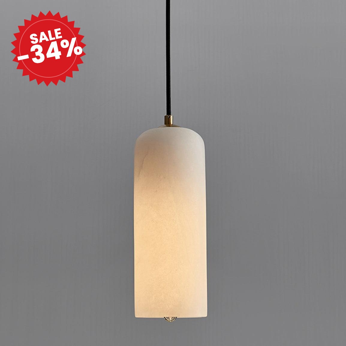 Elegant Alabaster Globe Pendant Light Adjustable Height - SALE -34%