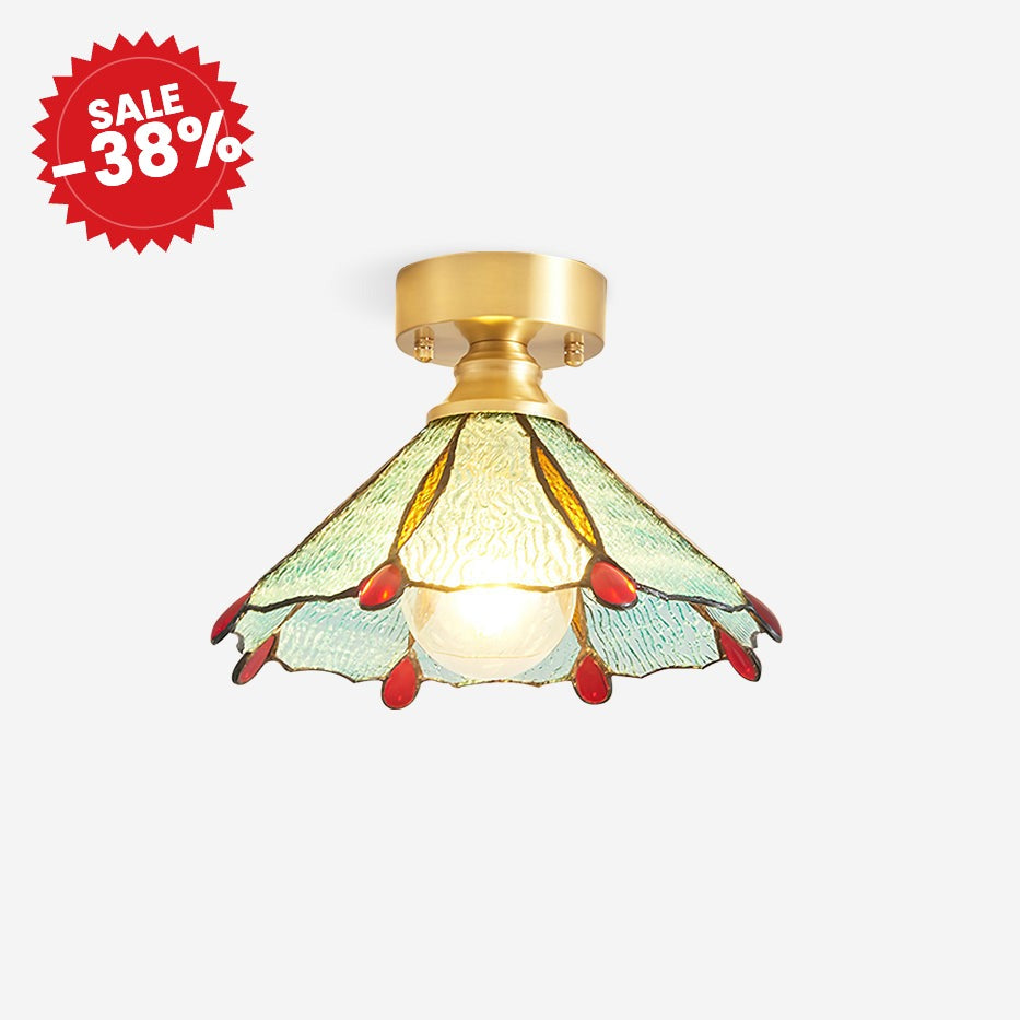 Boho Stained Glass Ceiling Light - SALE -38%