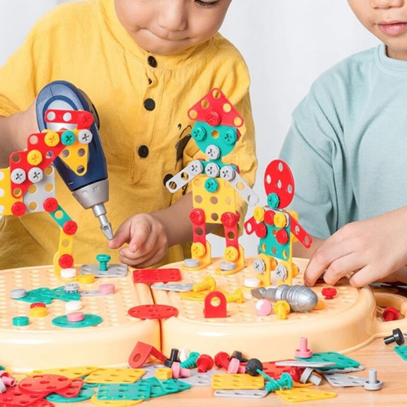 Toy Drill 3D Construction Building Block Set
