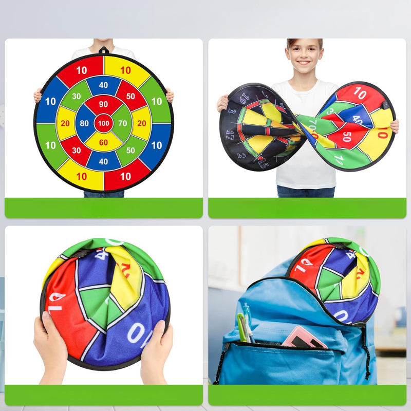 Double-Sided Sticky Ball Dart Board Set