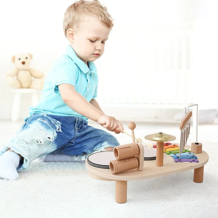 Toddler Wooden Musical Instruments Toy Set