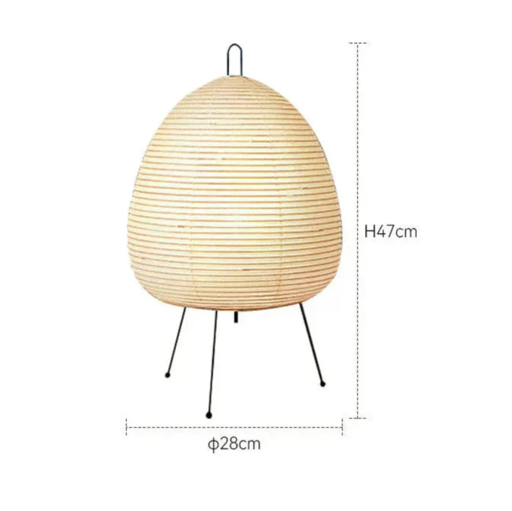 Japanese Paper Table Lamp | Retro Rice Paper Lighting