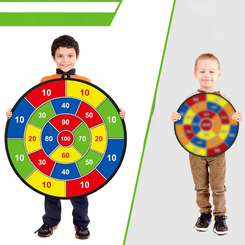Double-Sided Sticky Ball Dart Board Set