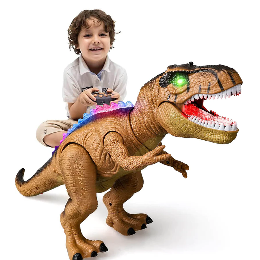 Light-Up Roaring Dinosaur Remote Control Toy